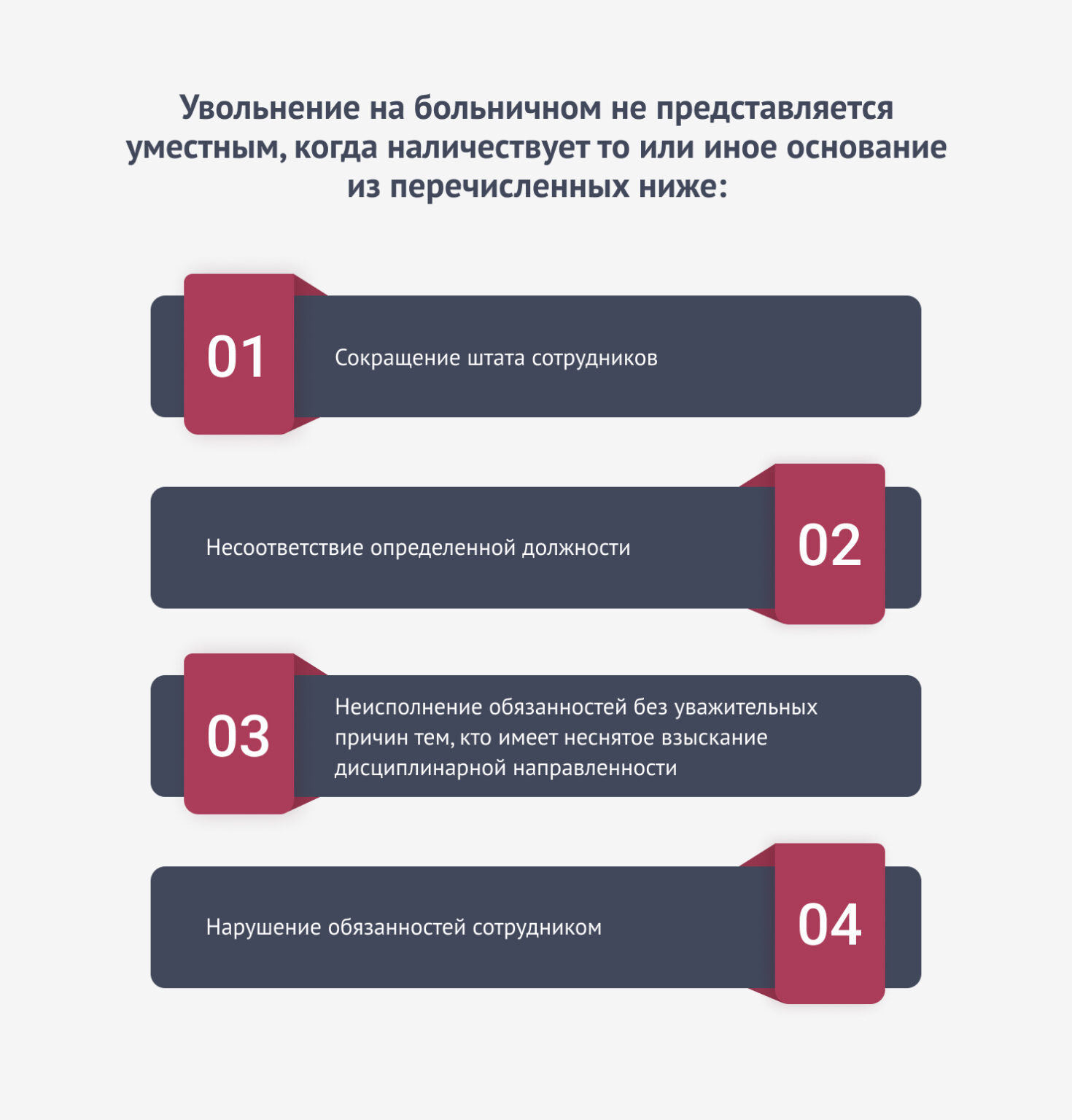 Увольнение с работы сотрудника на больничном